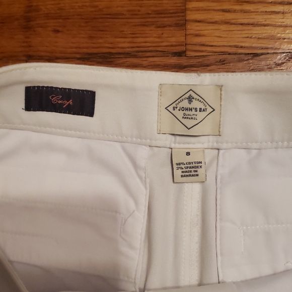White crop capri spring summer pants - Picture 3 of 3
